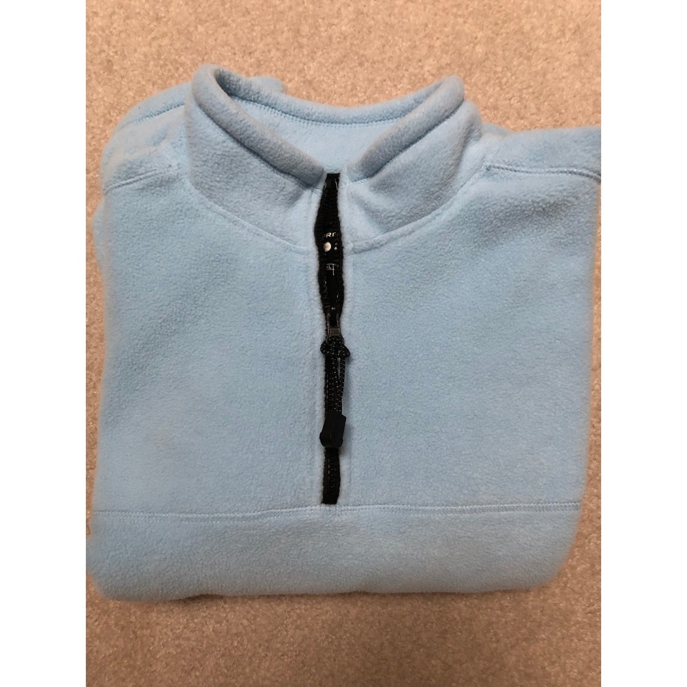 ProSpirit Womens XL Light Blue Fleece Quarter Zip Pullover Long Sleeve Mock Neck